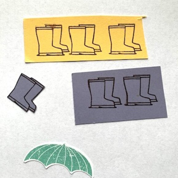 Under the Umbrella, Photopolymer Stamp Set, Stampin Up - Picture 3 of 5
